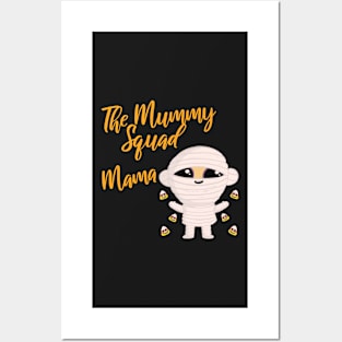 Mama Family Matching Halloween The Mummy squad graphic design Posters and Art